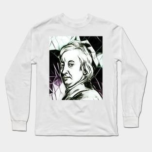 John Dryden Black and White Portrait | John Dryden Artwork 3 Long Sleeve T-Shirt